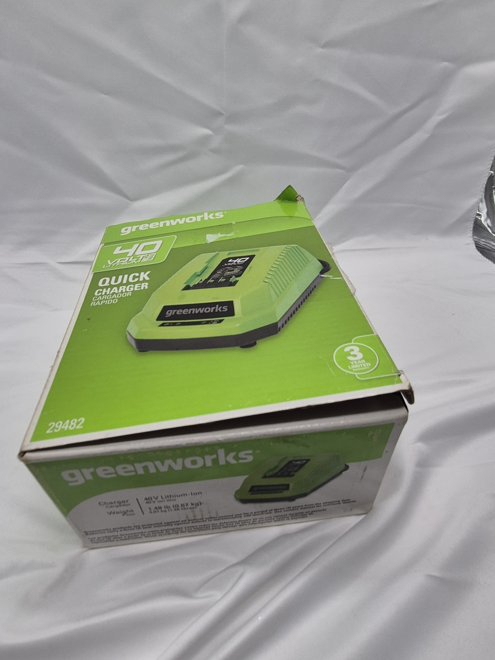 Greenworks 40V Quick Charger in Bright Green